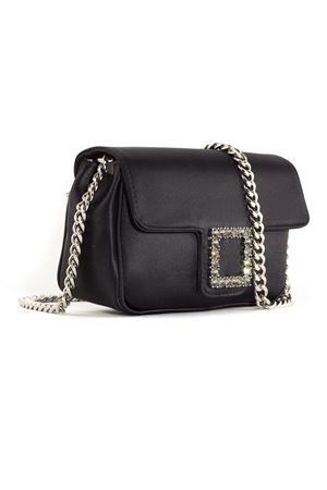 Black satin Lunette shoulder bag ROBERTO FESTA | LUNETTENERO